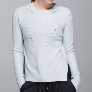 Lululemon SEVA Knit Sweater Mint green Hi Lo Merino Wool